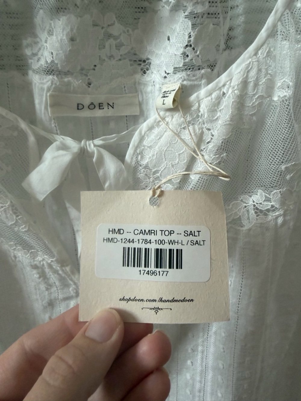 Doen Camri top - Salt - Large - Picture 6 of 7